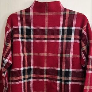 Tahari Red and Black Knit Top